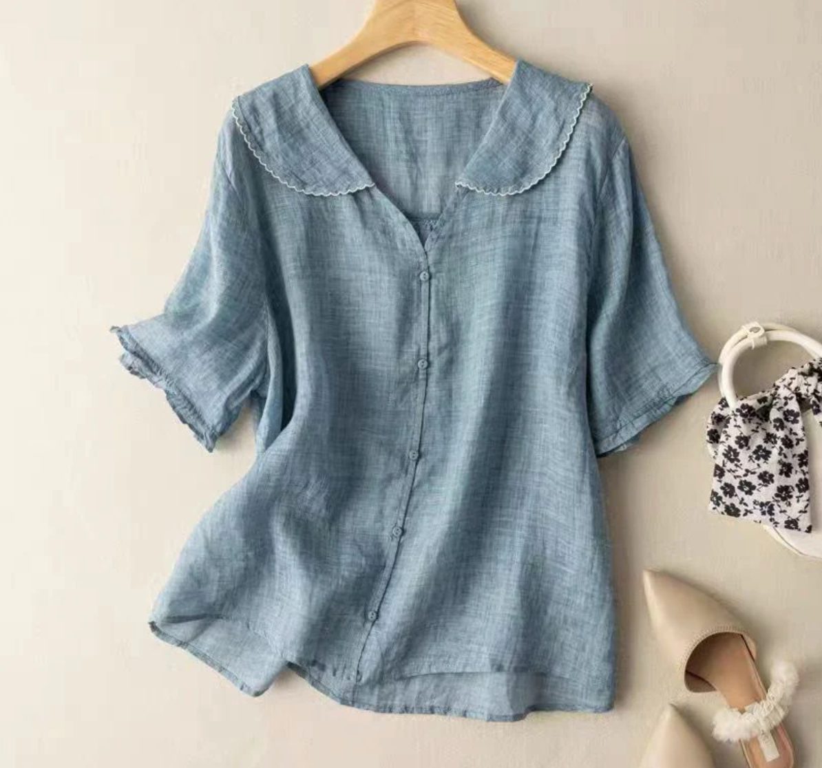Noa - Linnen Blouse