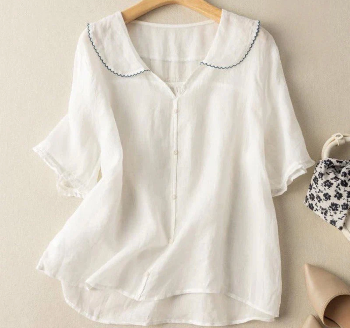 Noa - Linnen Blouse