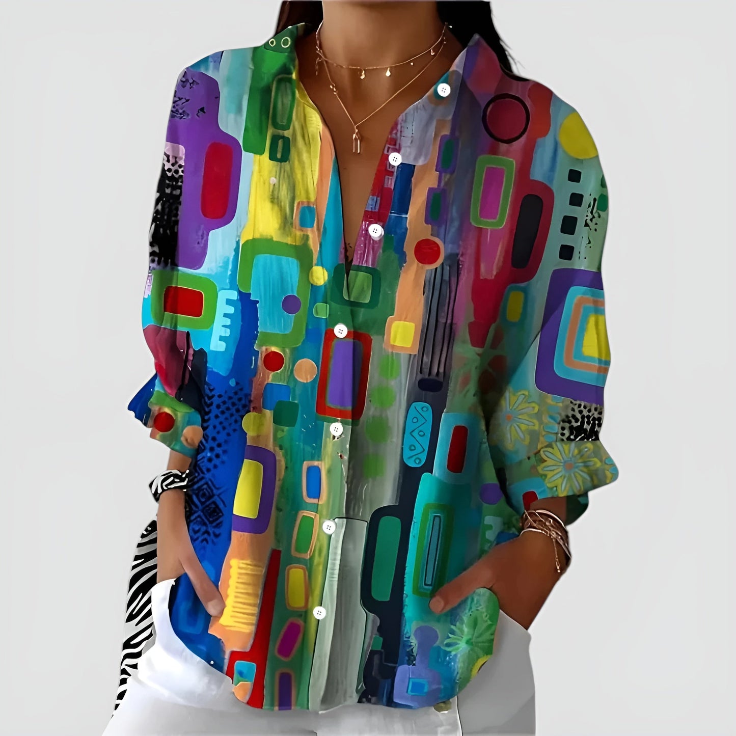 Edna™ Chemisier à motifs colorés