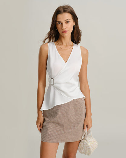 Loraine - V-Neck Wrap Tank Top