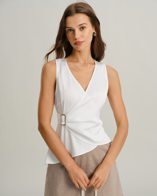 Loraine - V-Neck Wrap Tank Top